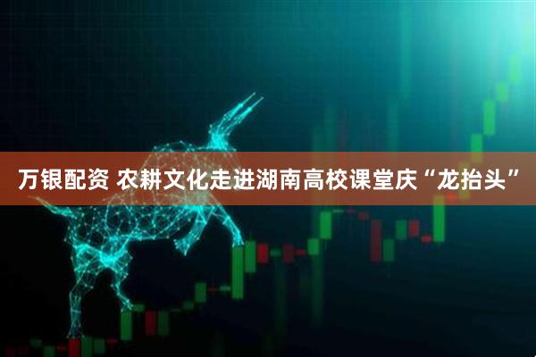 万银配资 农耕文化走进湖南高校课堂庆“龙抬头”