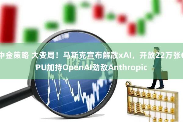 中金策略 大变局！马斯克宣布解散xAI，开放22万张GPU加持OpenAI劲敌Anthropic