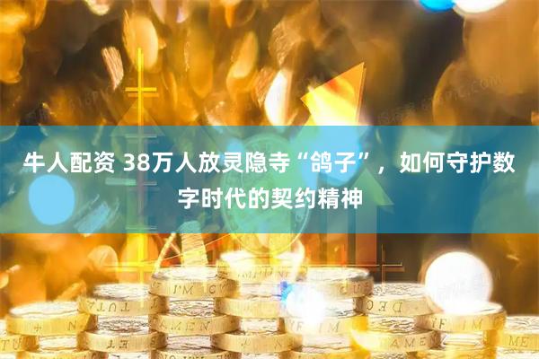 牛人配资 38万人放灵隐寺“鸽子”，如何守护数字时代的契约精神